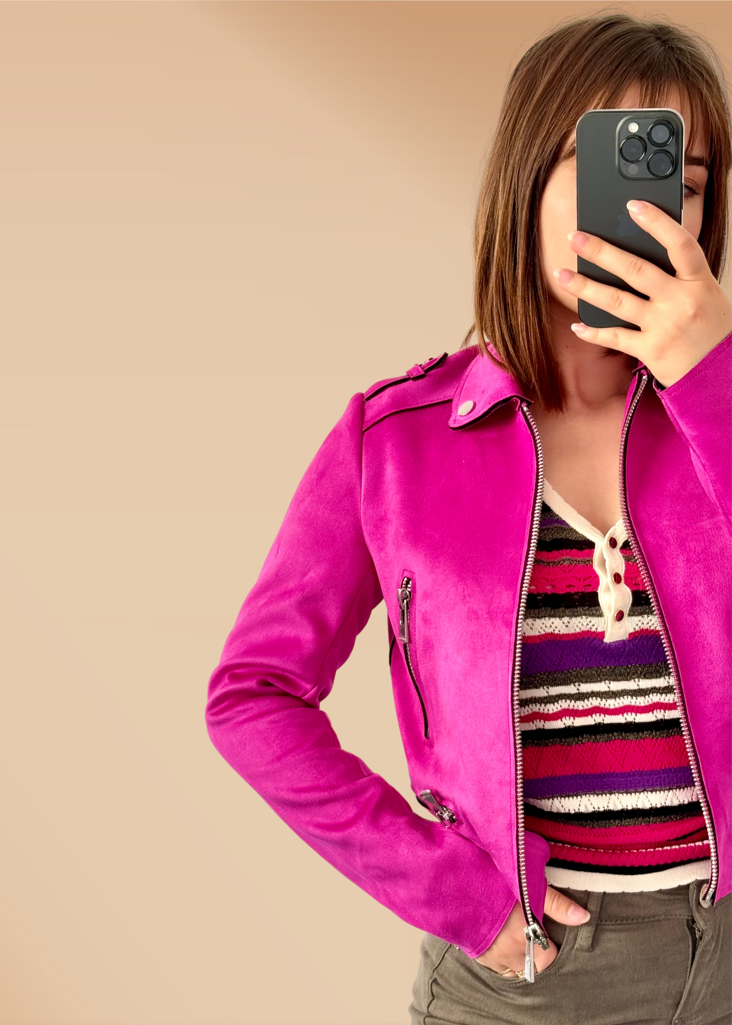 Perfecto Aspect Suédine Magenta