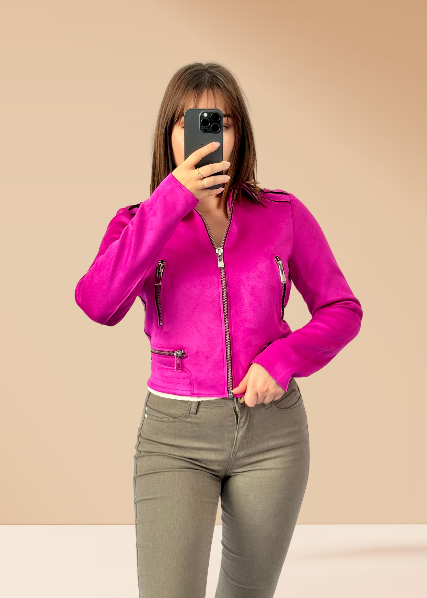 Perfecto Aspect Suédine Magenta