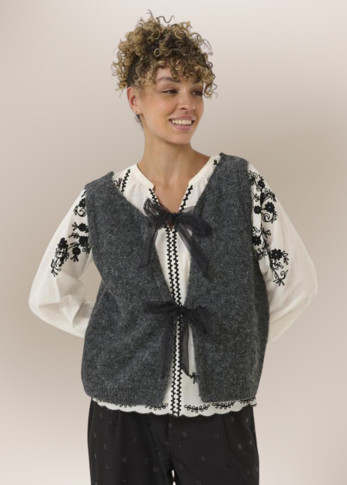 Gilet Sans Manches Noeuds Double