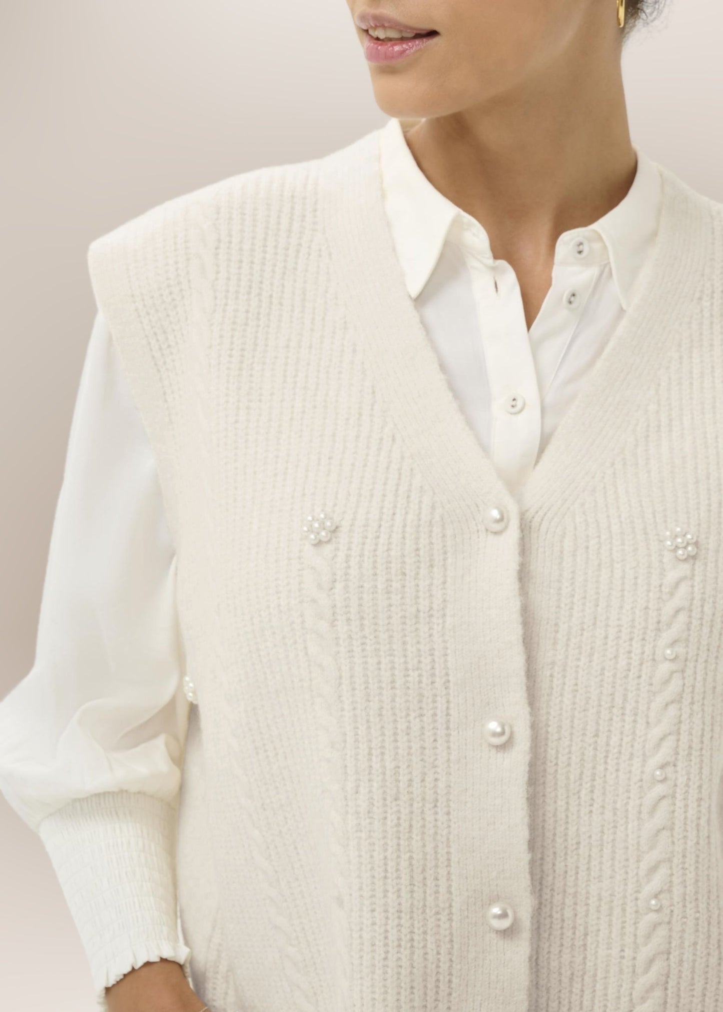 Gilet Sans Manches Détails Perles