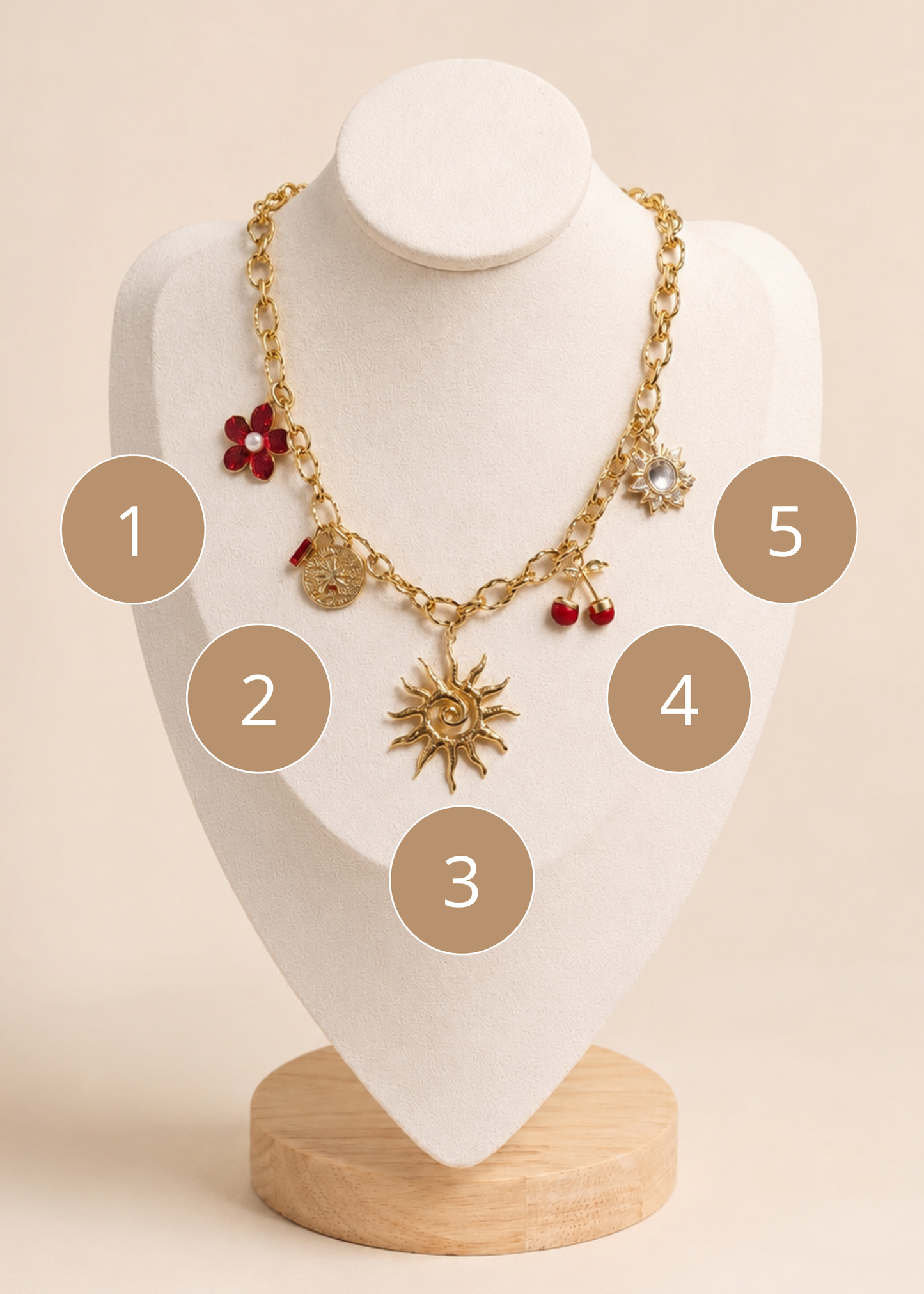 Collier Personnalisé 5 breloques