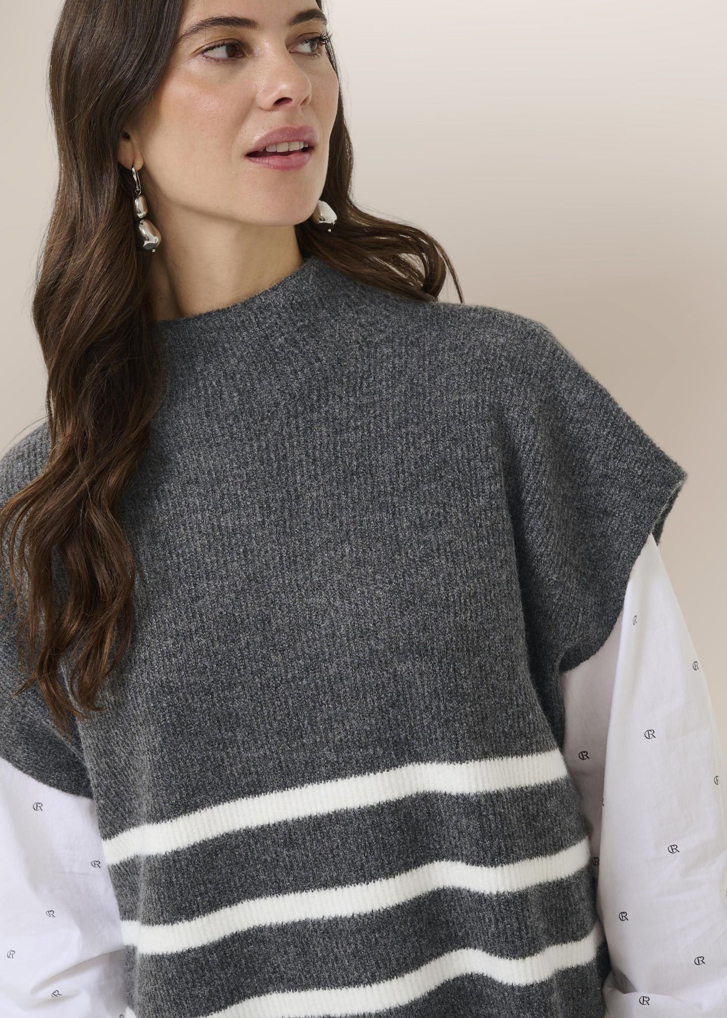 Pull Sans Manches Rayé