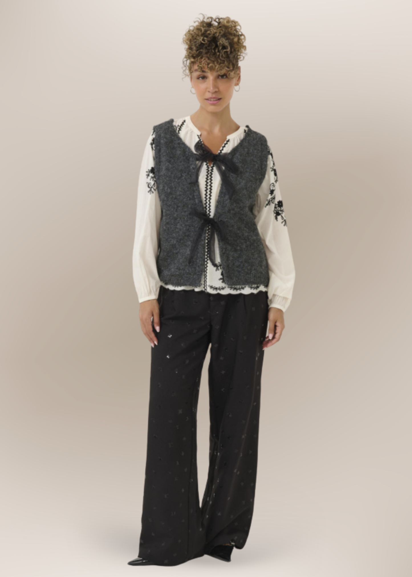 Gilet Sans Manches Noeuds Double