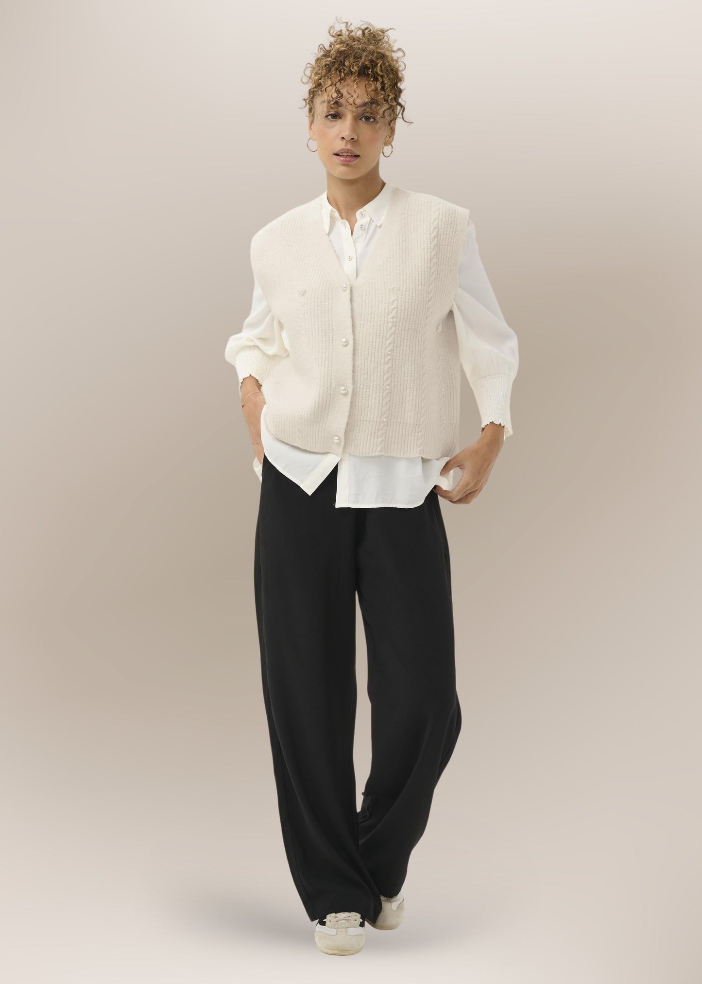 Gilet Sans Manches Détails Perles