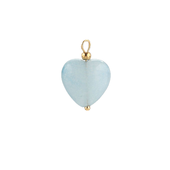 Coeur bleu clair - 13mm