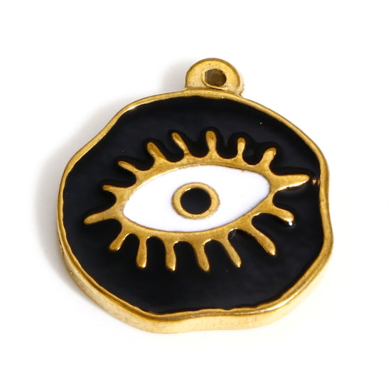 Oeil rond noir - 20mm
