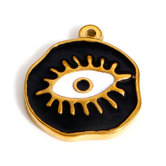 Oeil rond noir - 20mm
