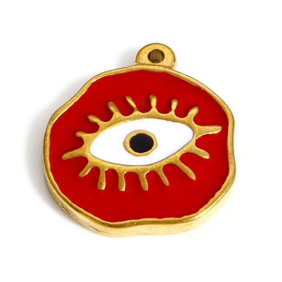 Oeil rond rouge - 20mm