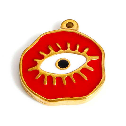 Oeil rond rouge - 20mm