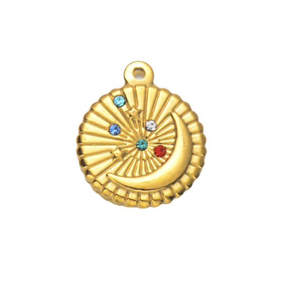Lune strass multicolore
