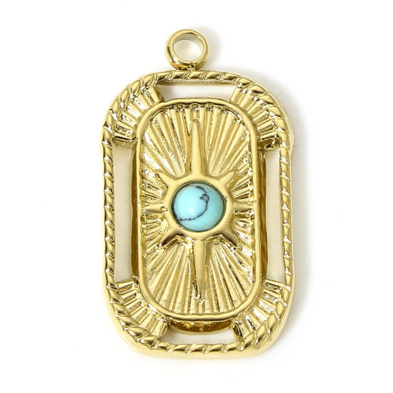 Médaillon turquoise - 22mm
