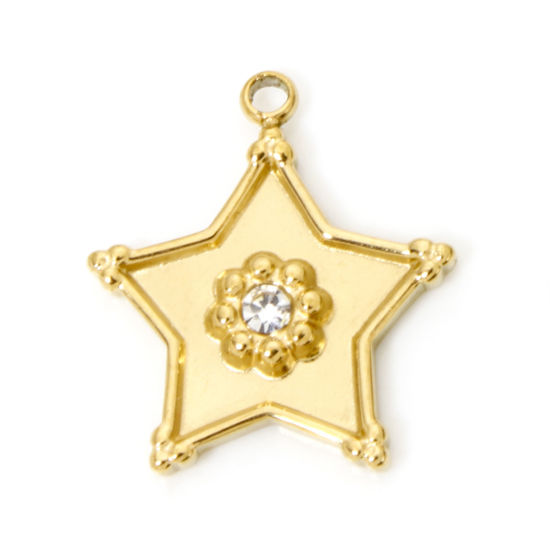 Etoile avec strass - 17mm