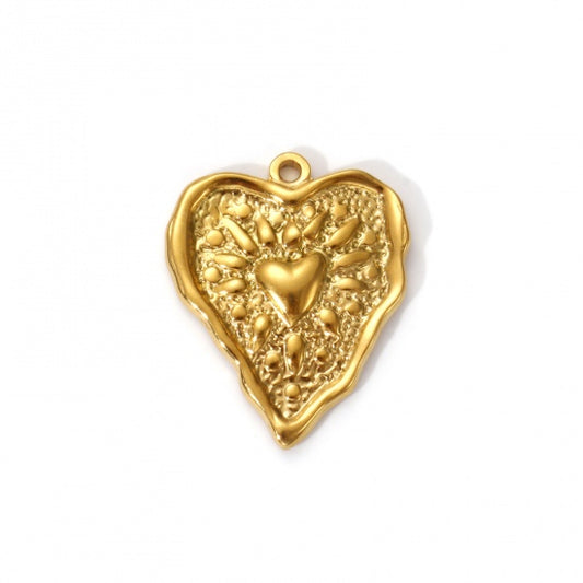 Médaillon coeur - 26mm