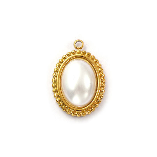 Médaillon prele blanche 3 - 21mm